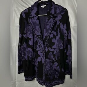 Chicos Double-Breasted Sweater Blazer size 2 (Large)